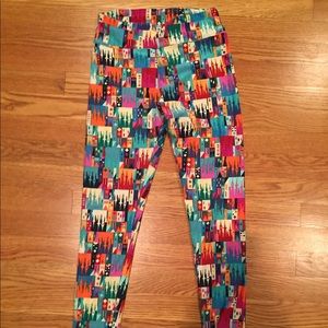 Disney Lularoe os multi color castle leggings